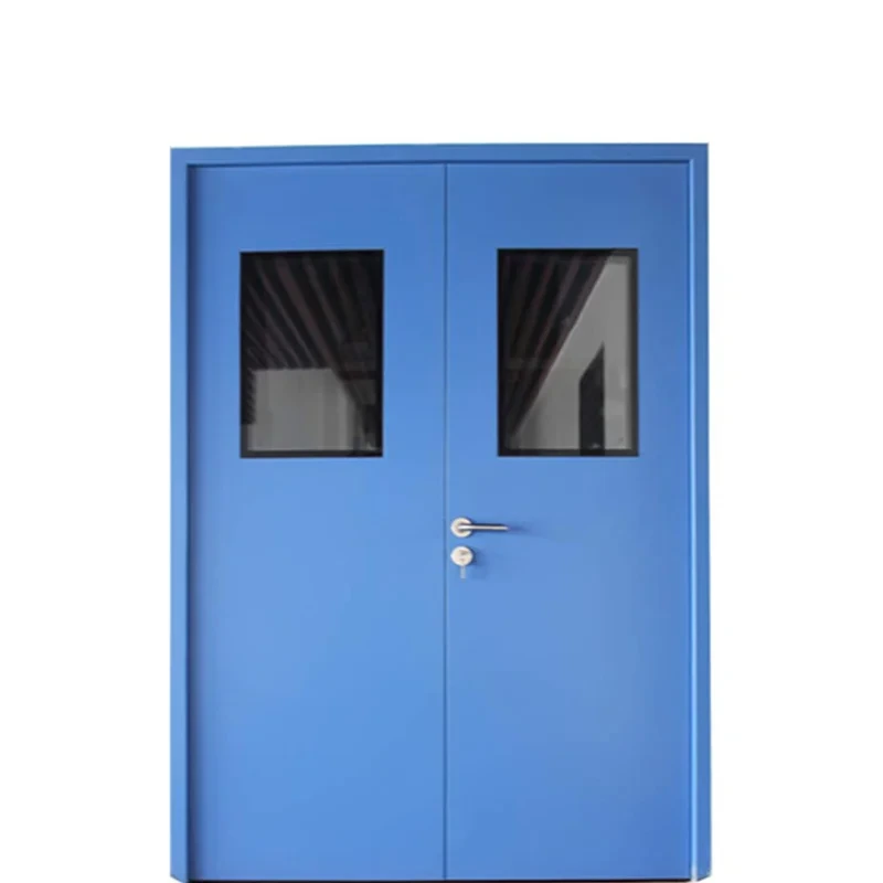 Fire Proof Emergency Exit Door with 2 Hours Fire Rated GMP Standard Swing Stainless Steel Clean Room Door 1