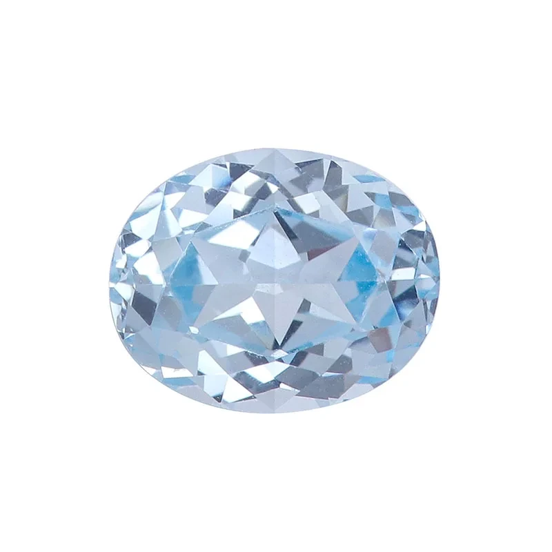 Ovale Cut Lab Grown Sapphire Aquamarine Stone Synthetic Synthetic Sapphire Loose Gemone 1