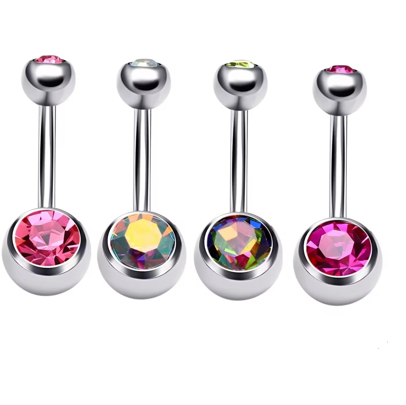 Eternal Metal F136 Titanium Cz <000000> Opal Fashion Piercing Body Jewelry Navel Belly Button Rings 6