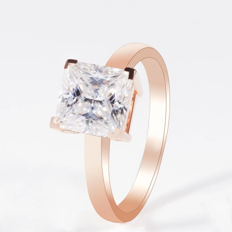 Competitive Price F Vs Excellent Princess Cut 1.04ct Lab Grown Diamond Engagement Ring Au750 1