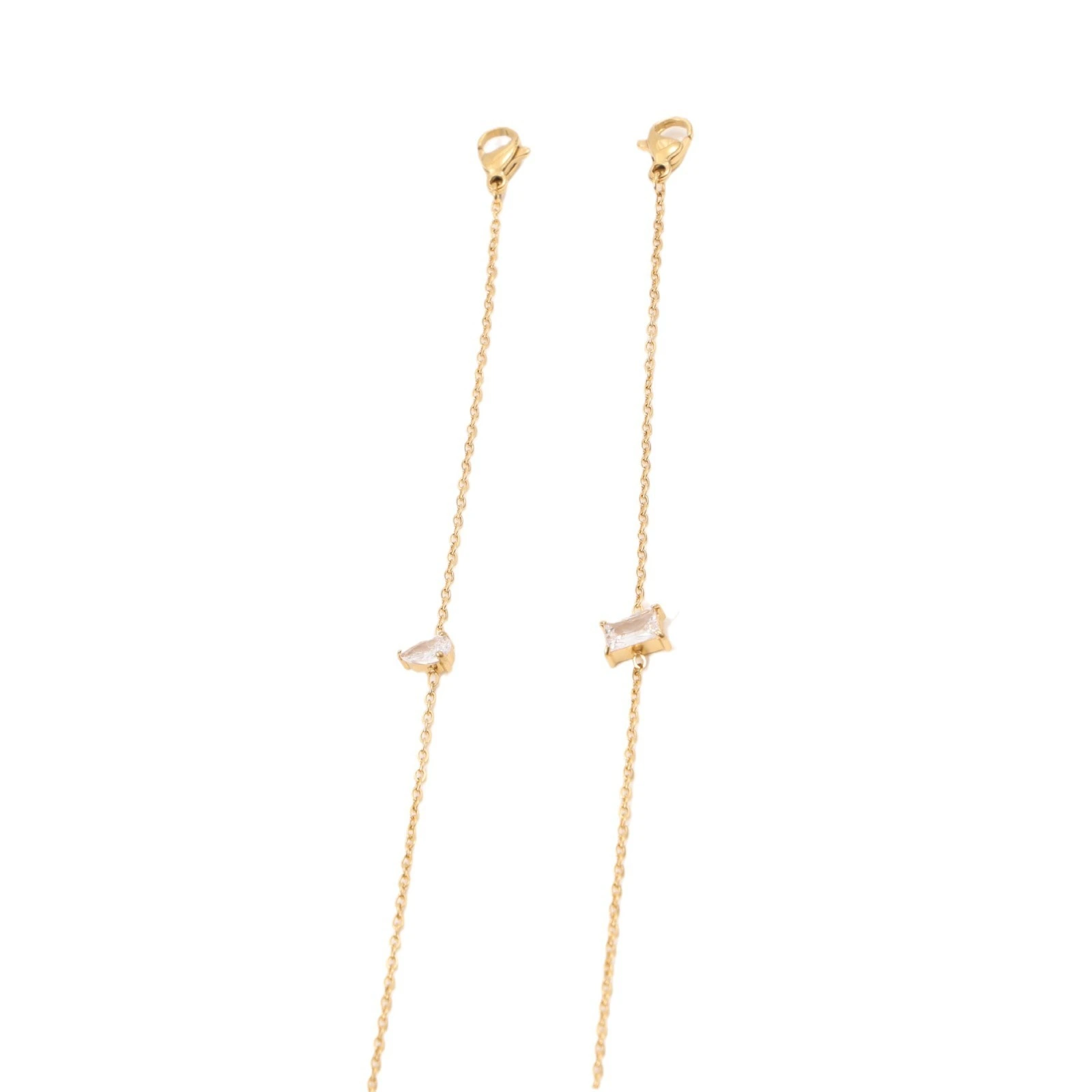 Wholesale Of Fashionable Rectangular Teardrop Shaped Zircon Bracelets From Manufacturers,Stainless Steel Zircon Bracelets 1
