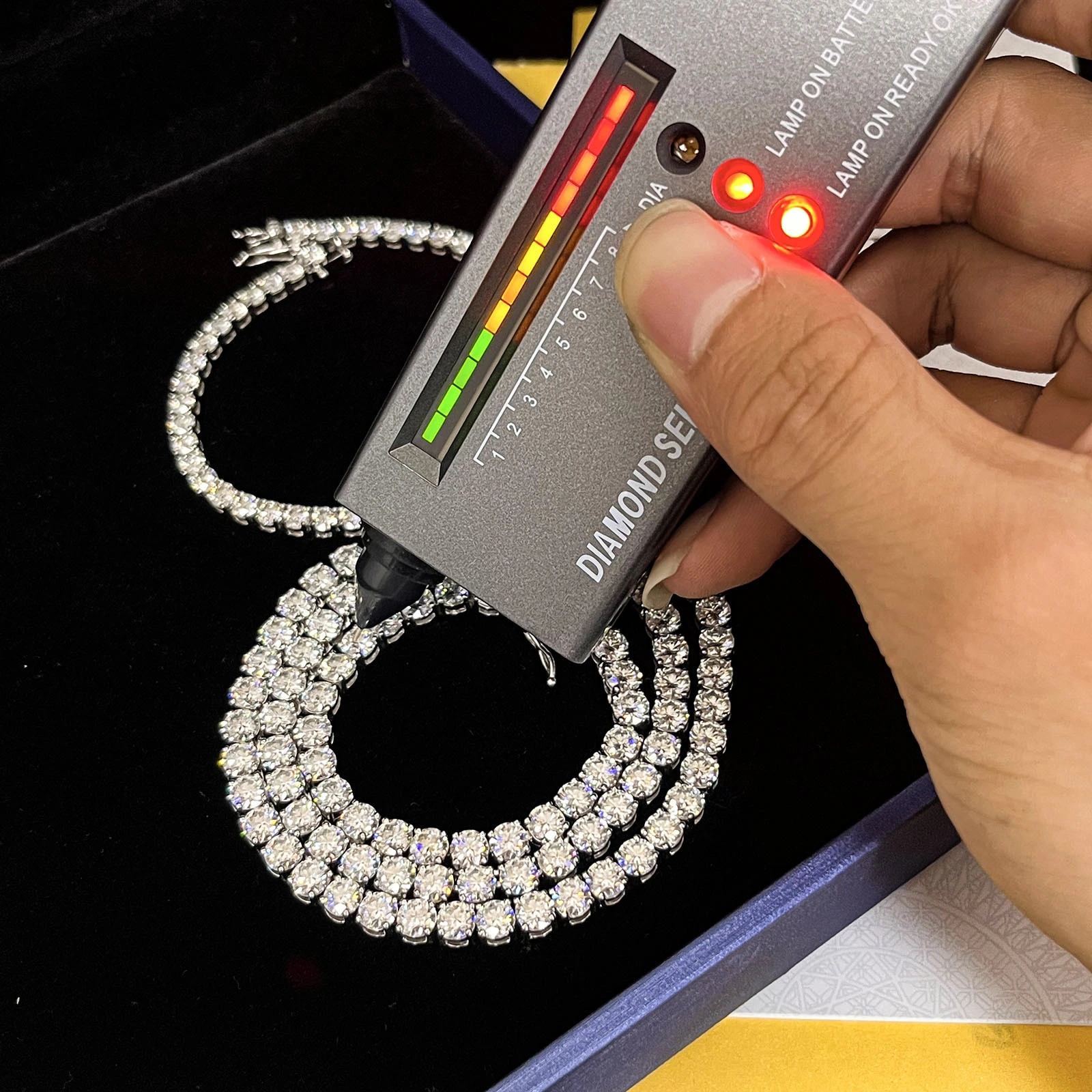 Provence Stock 925 Sterling Silver 2mm/3mm/4mm/5mm Size Def Moissanite Tennis Chain Direct Shipping Hip Hop Tennis Chain 1