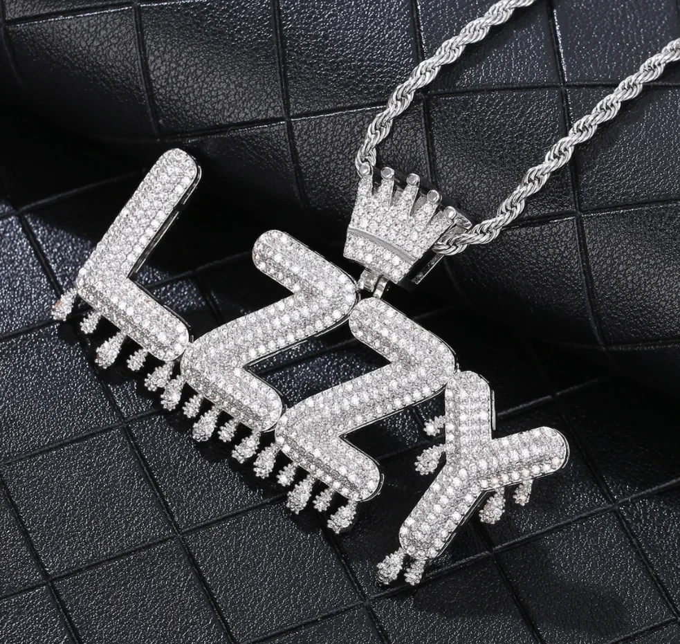 High Quality Iced Out Customized Moissanite Diamond Hip Hop 925 Silver Vvs Moissanite Pendant Jewelry 1