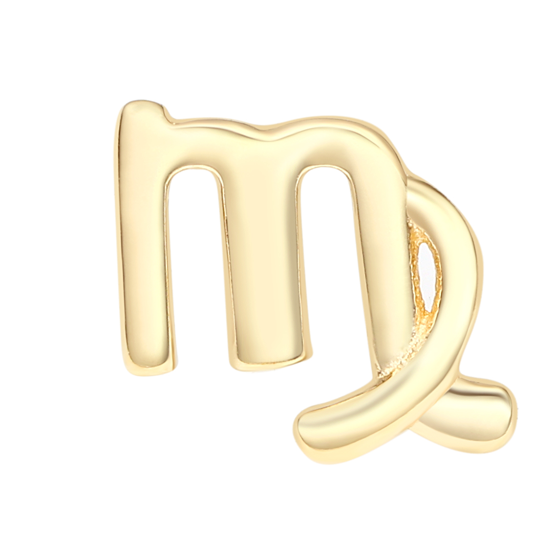 Eternal Metal 14k Solid Gold Zodiac Signs Virgo Helix<000000>labret Conch Jewelry Threadless Push In Ends Tops 7