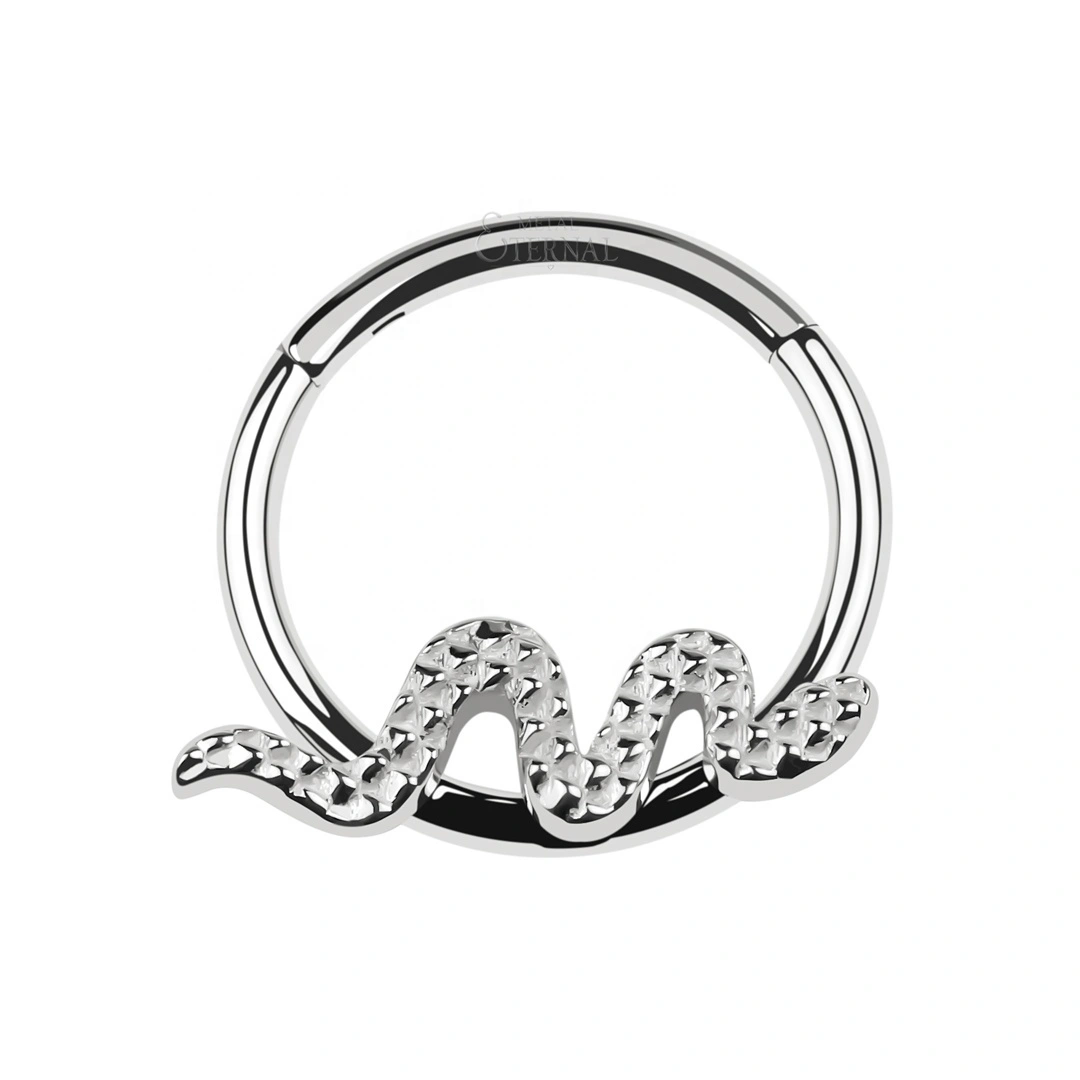 Eternal Metal High Quality Precision Snake Shaped Astm F136 Titanium Hinged Segment Nose Ring 1