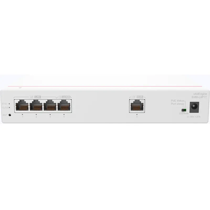S380-L4P1T 98012178 (1*GE WAN, 4*GE LAN(PoE+, 50W)) Campus Switches 1