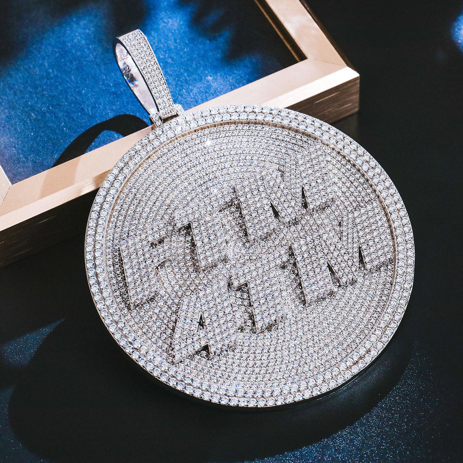 Fine Jewelry Pendants Big Hip Hop Style Real Vvs Moissanite Silver 925 Pendant Necklace For Men Ice Out Hip Hop Jewelry Charm 1