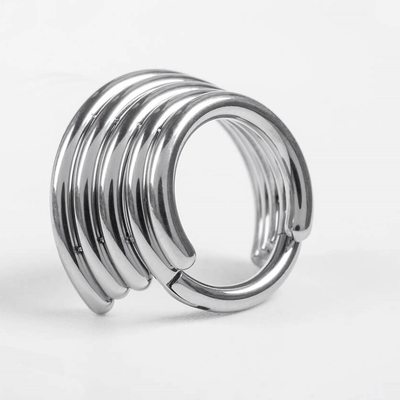 Eternal Metal Astm F136 Stacked Titanium Hinged Segment Clicker Piercing Jewelry Ring 1
