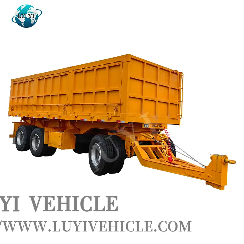 مقطورة كاملة قابلة للفصل 3 محاور مع جدران جانبية 1