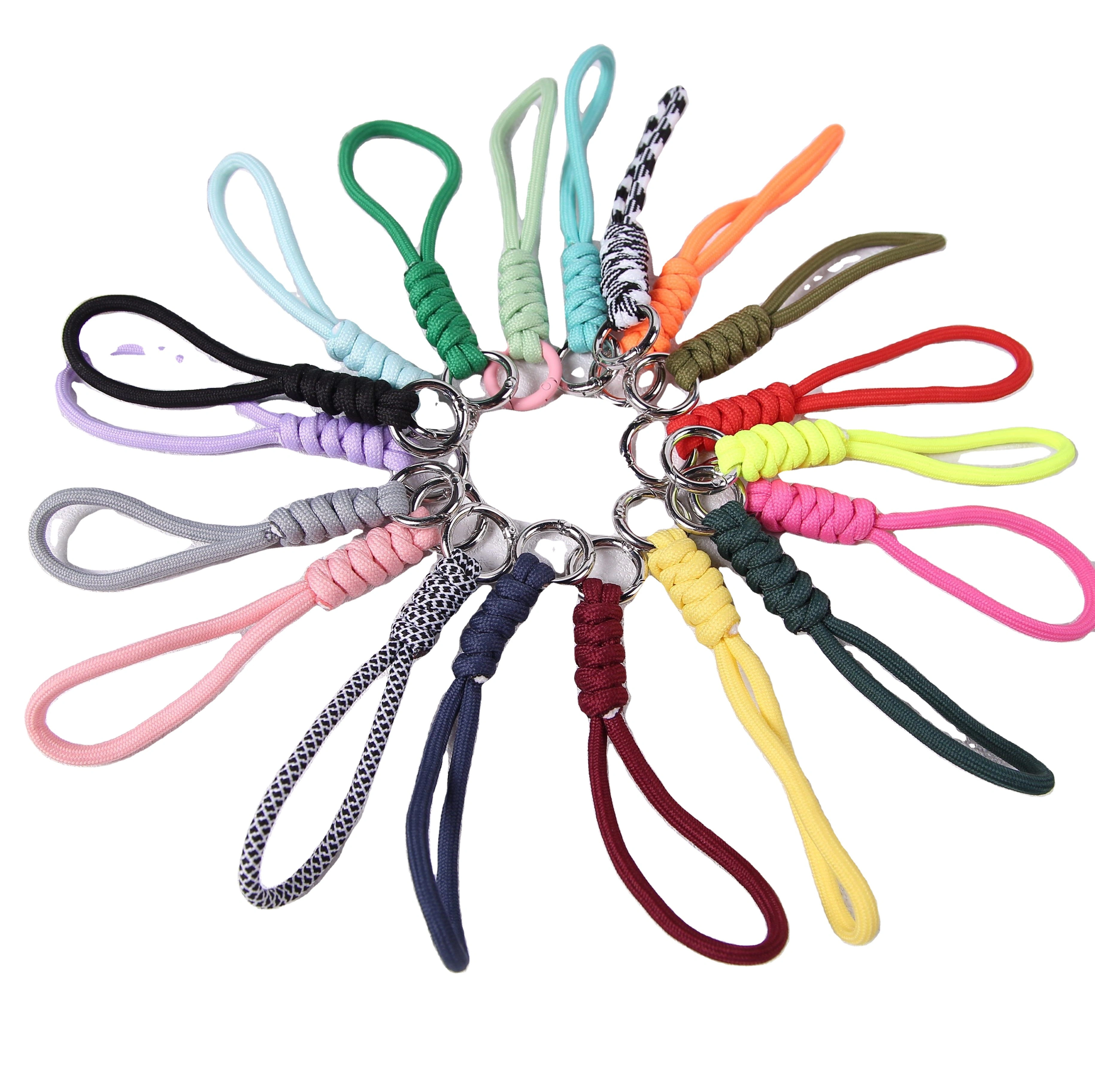 Hot Selling High Quality Handmade Mobile Phone Lanyard Keychain Whistles Cord Wrist Strap 1