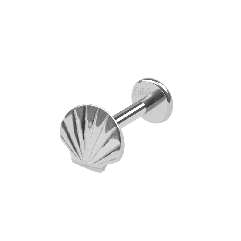 Eternal 16g Astm F136 Titanium Shell Internally Threaded Labret Dimples Piercing Stud Ring 1