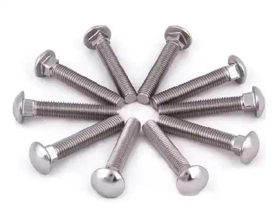 Pernos de carro de acero inoxidable al carbono M4 M5 M6 M10 M12 - Perno de cabeza redonda Perno de entrenador de cuello cuadrado 1