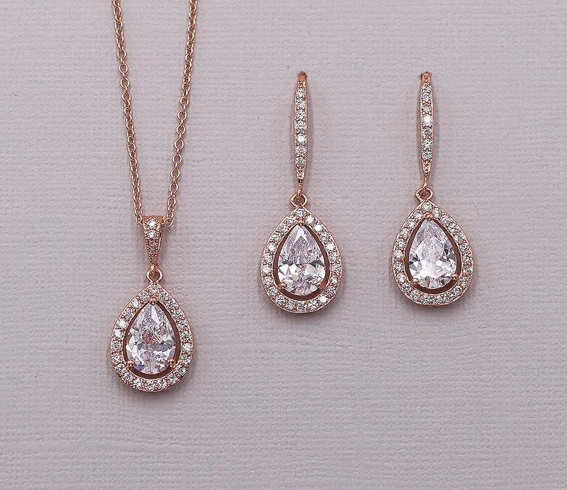 Mode 18 km en or Moissanite Diamond Bridal Bijoux entier Vente Fashion Fashion Italien Bijoux 1