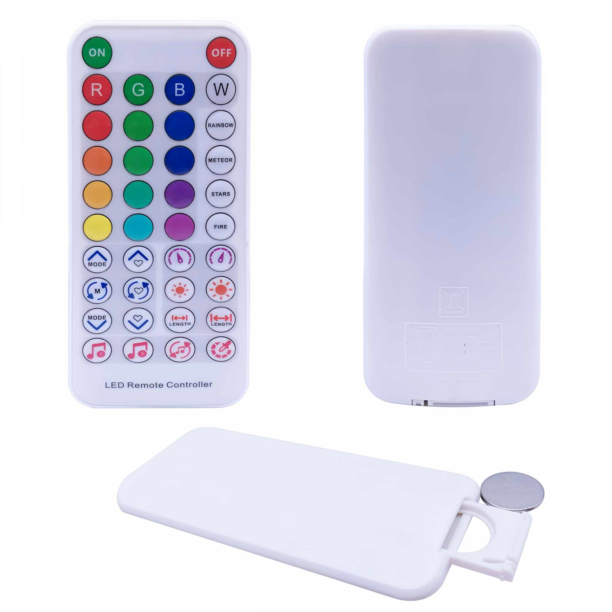 GO-RGBIC-SP611E-BT LED RGBIC Bluetooth controller, DC5-24V, 142 modes + 18 music modes, 600 IC points supported, APP & IR remote, 38-key design, compatible with WS2812B, SK6812.