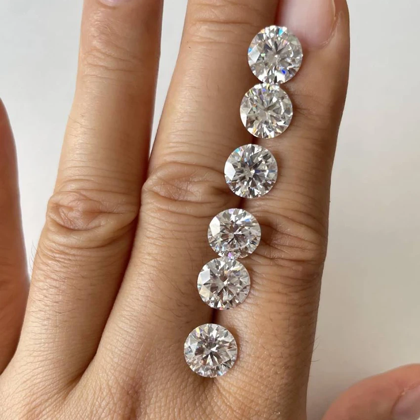 $5 Per Ct Wholesale Bulk Produce 1ct 6.5mm Hight Quality Wholesale Gra Vvs Mossanite Stones Diamond Loose Moissanite For Jewelry 1