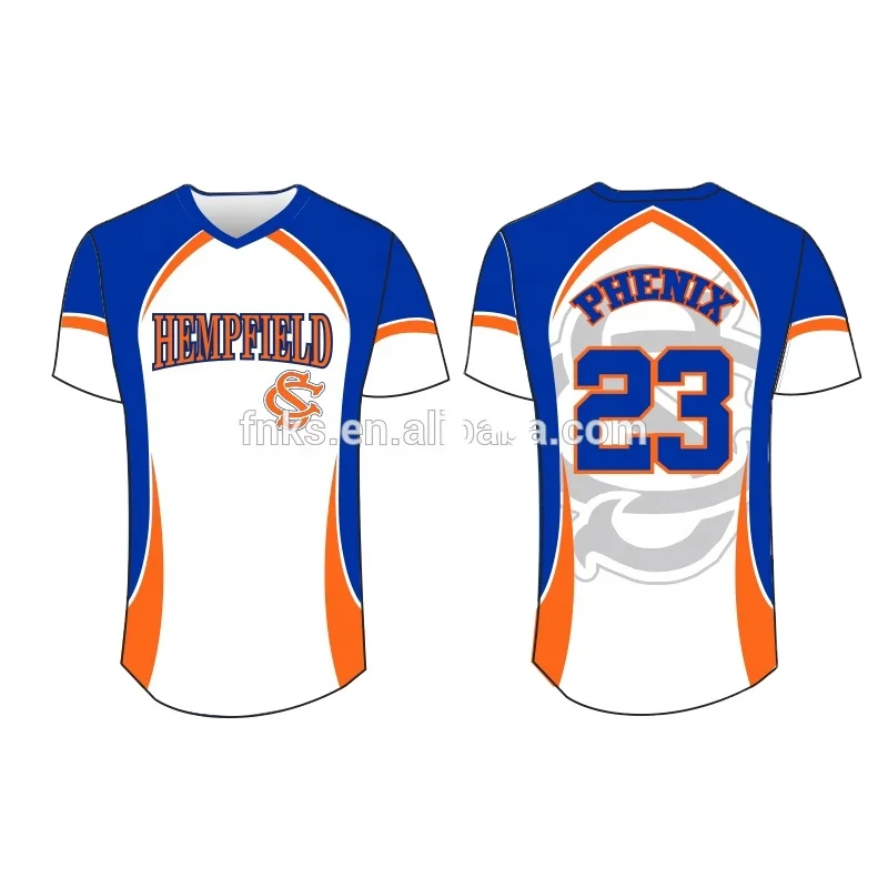 Camisa de beisebol personalizada, sublimação, bordado, sarja disponível 5