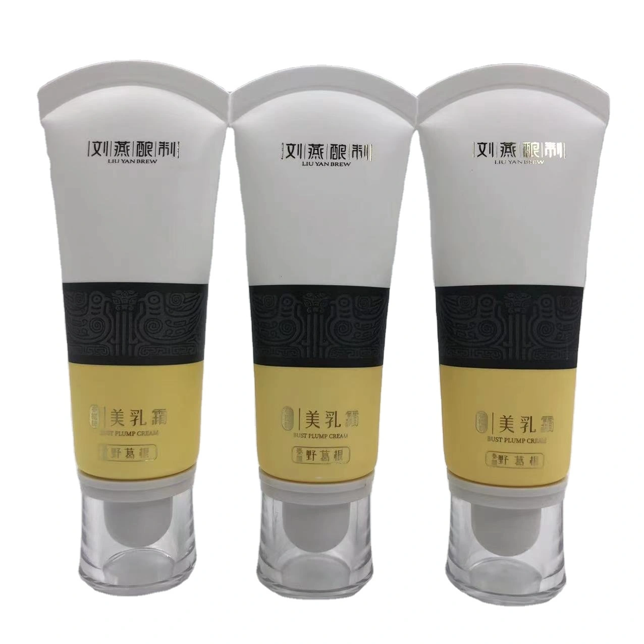 Empty Tube Cosmetic Containers Round Shaped 40g Bust Plump Cream Plastic Tube 1