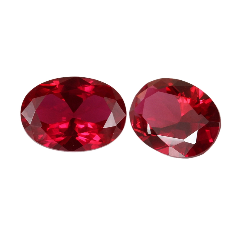 Discount Price Loose Corundum Gemstone Red Color Diamond #5 Oval Cut Synthetic Ruby Stone For Ring Making 1