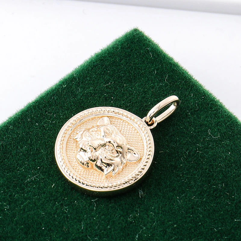 Customization Wholesale Full Gold Filled Hip Hop Pendants Jewelry Making Silver 925 With 14k Yellow Solid Gold Plated Man Pendant 1