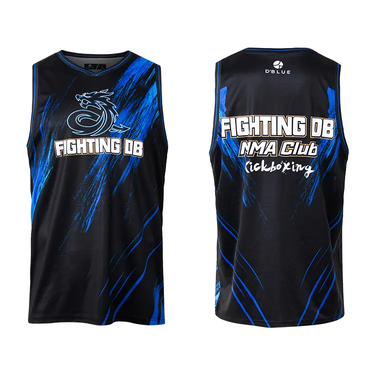 Lógó Saincheaptha Mma Gear Men Priontáil Iomlán Sublimation Vest Mma Léine Bjj Uimh Gi, Gi, Mma Top Vest 1