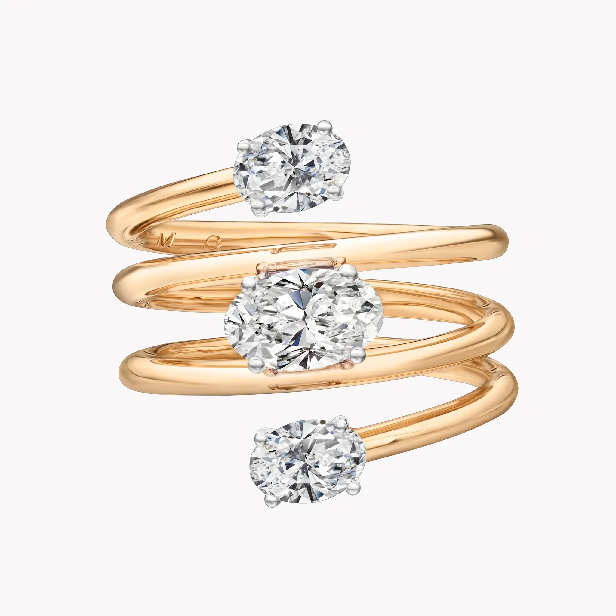 Igi Certified 1.6ct Diamond Lab Grown Oval Coil Ring 0.8ct Side D-vvs2 Solid Gold 14k Special Oval Lab Diamond Ring 1