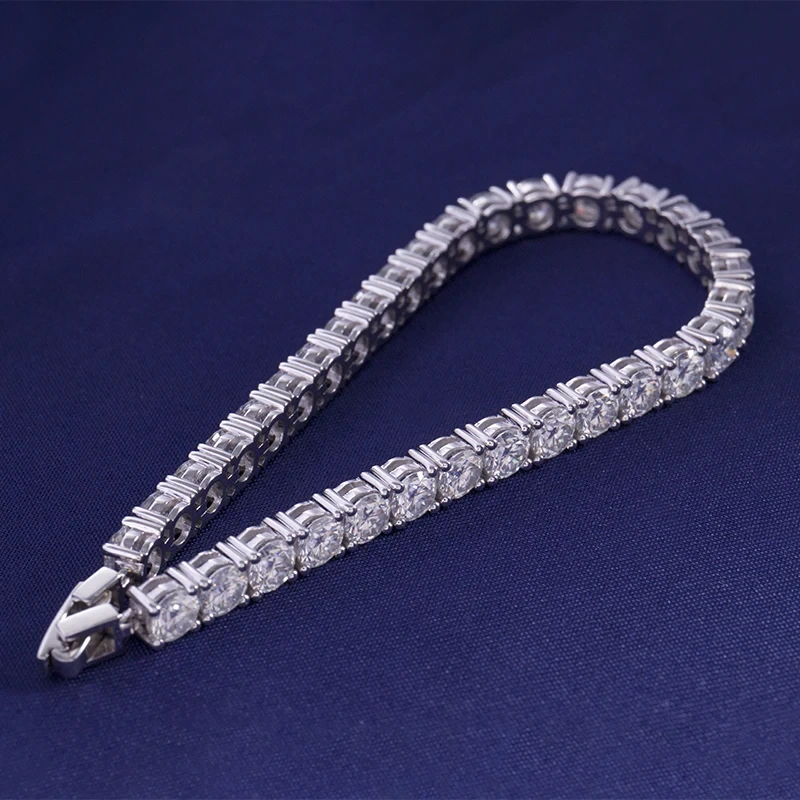 Bracelets en diamant Moisanite en argent sterling 925 Bracelets de diamant Moisanite Silver Moisanite 3 mm pour le bracelet de tennis Moisanite personnalisé pour les hommes femmes 1