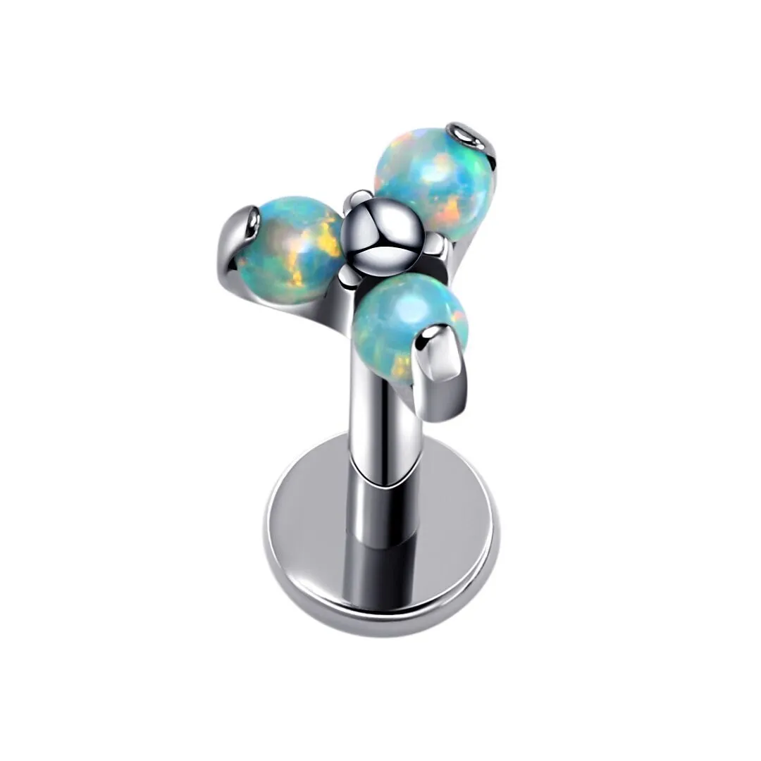 Eternal Metal 16g Astm F136 Implant Grade Opal Titanium Internally Threaded Wholesale Piercing Lips Stud Titanium Piercing 1