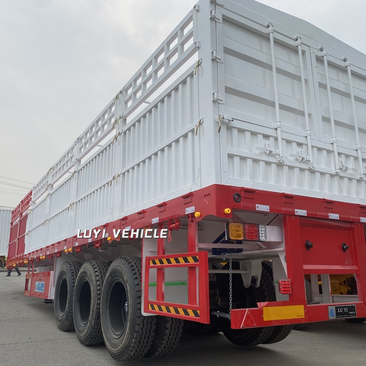 Trailer de clôture de cargaison de transport à 3 essieux lourds 5