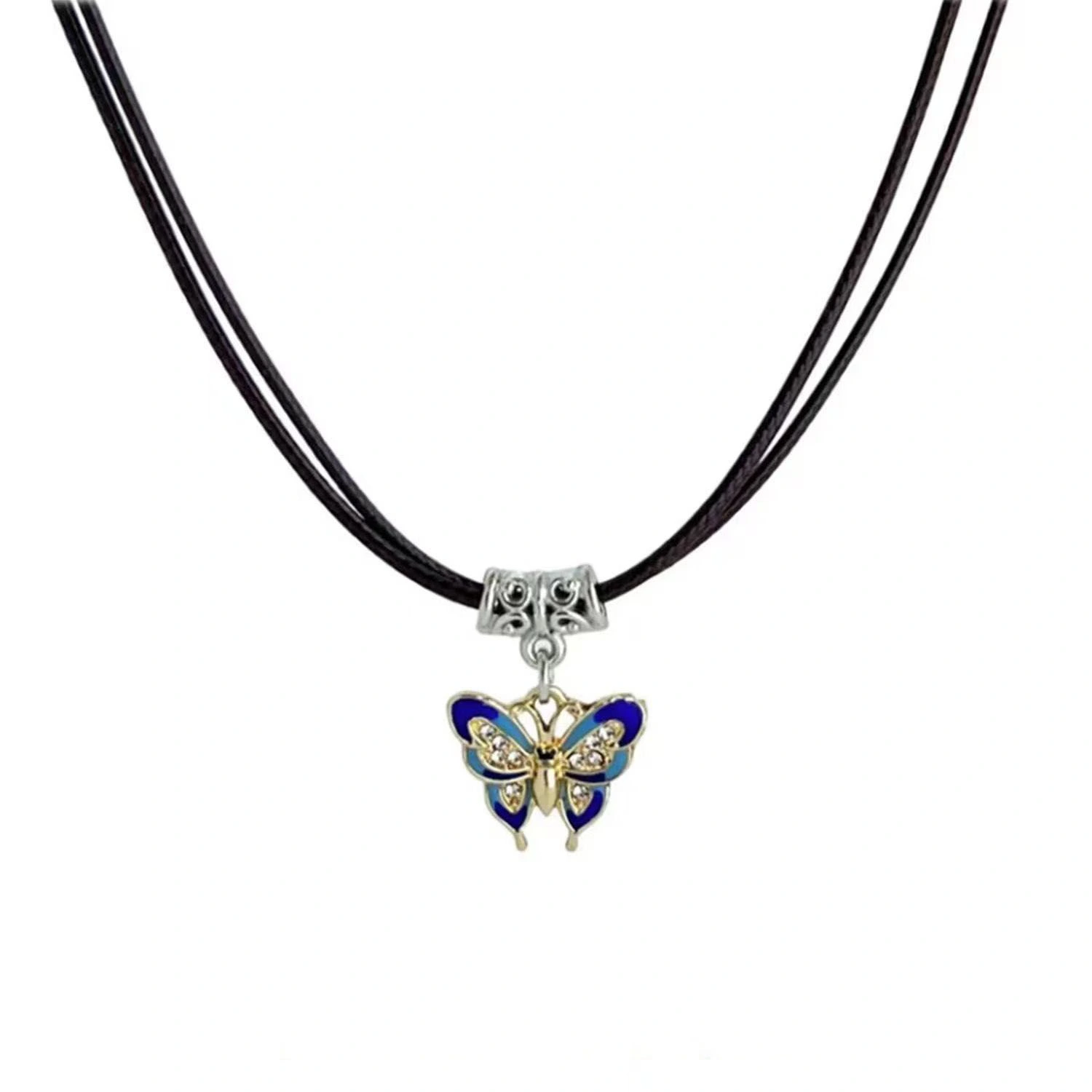 Manufacturer Wholesale Fashion Zinc Alloy Butterfly Pendant Necklace Women Luxury Jewelry Gifts 1