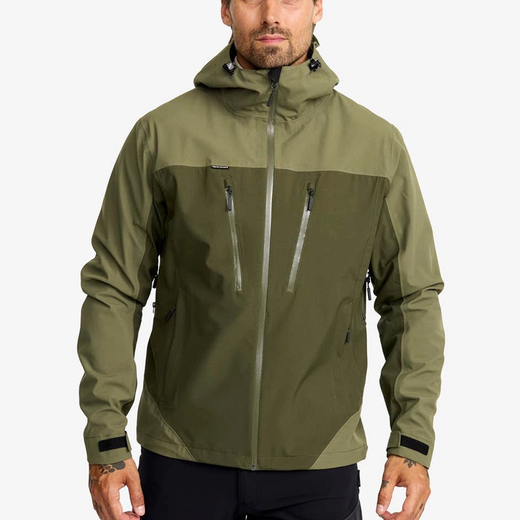 High Performance Fully Seam Taped Waterproof Rain Jacket Hooded Rainproof Outdoor Windbreaker Jacket Sport Hiking Jacket For Men 1
