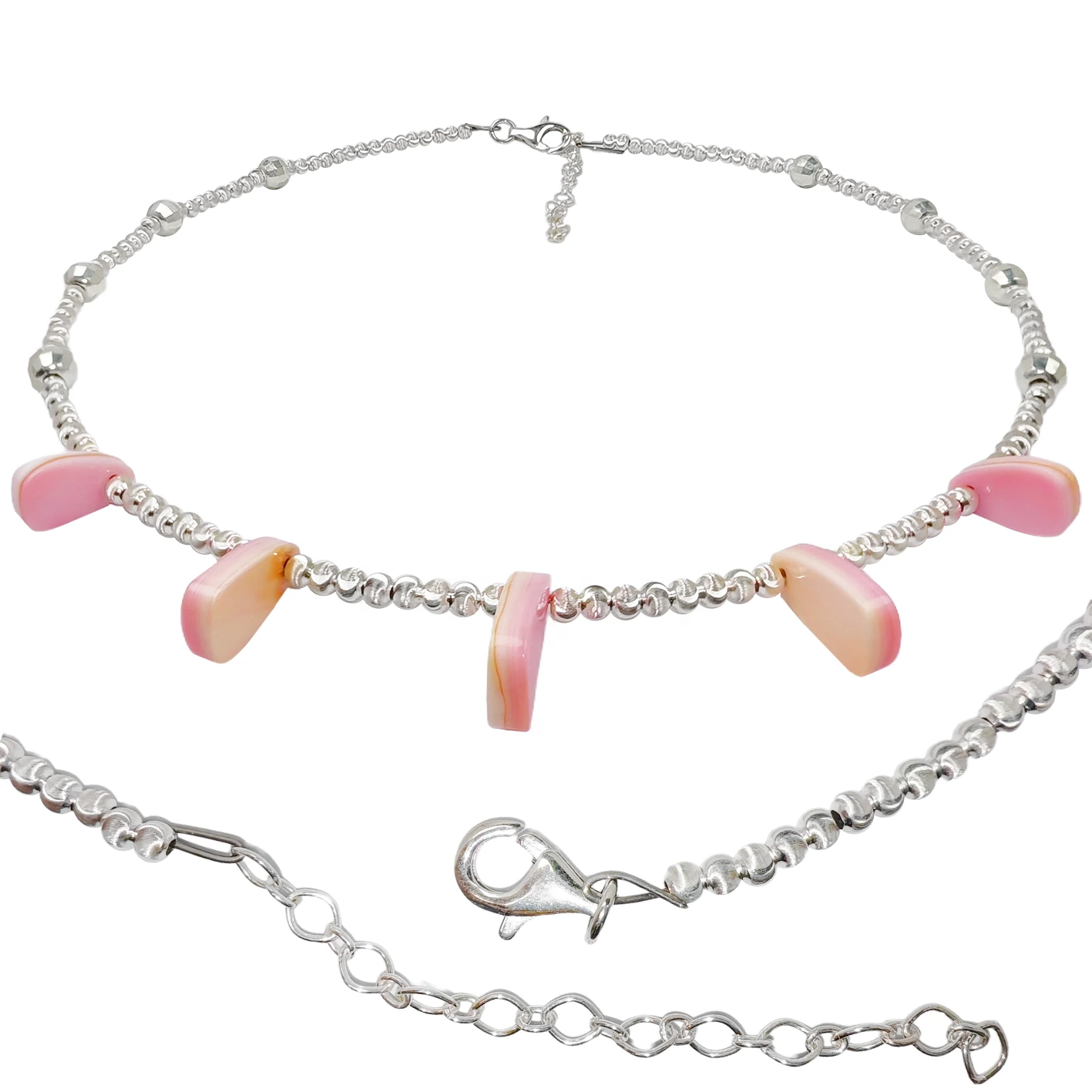 Natural Pink Opal High Qualitynew Chinese Style Collar Handmade Collar Hot Sale In Spring Around The World 1