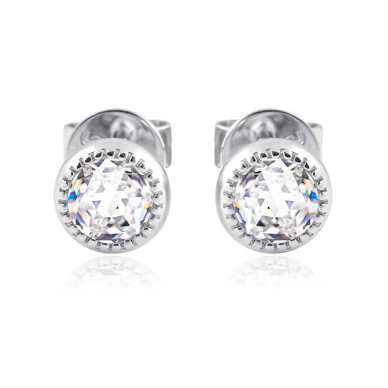 Luxury Fashion large 14k or boucle d'oreille simple boucle d'oreilles Moisanite Men rempli les hommes en gros de boucles d'oreilles argentées 1