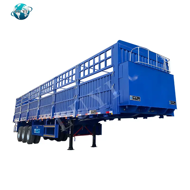 60 Tons Fence Stake Cargo Trailer Side Wall Semi Truck Trailer 1