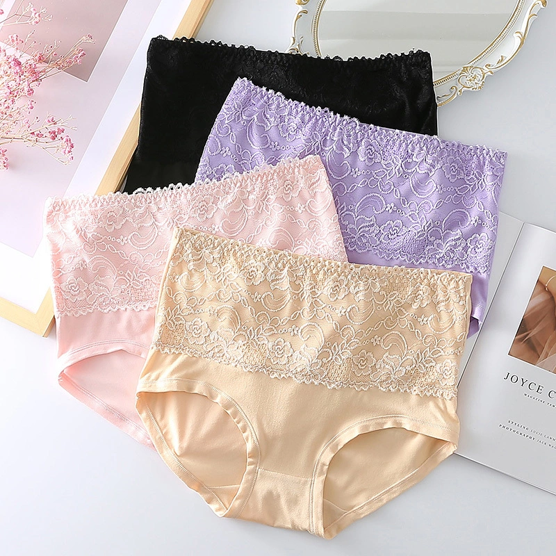 Heißer Verkauf 6xl Hohe Taille Damen Slips Elastische Große Größe Damen Unterwäsche Atmungsaktive Plus Höschen 1