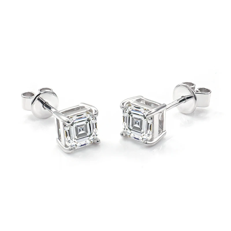 Provence Gemstones Ooy Ring Bijoux 5 mm Boucles d'oreilles Moisanite Diamond 925 Silver Sterling For Women Fashion Gift Party Classic 1