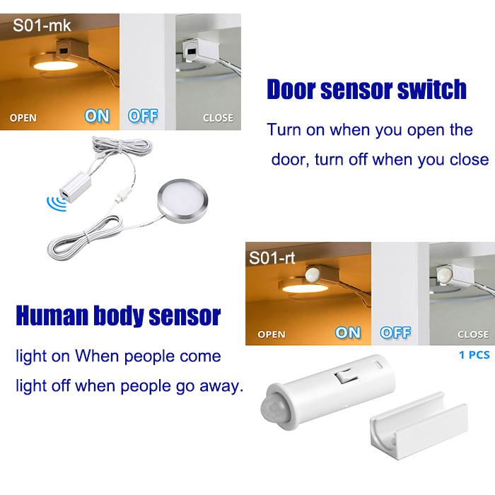Interrupteur tactile intelligent 12 V/24 V pour armoires et bandes lumineuses à LED 3