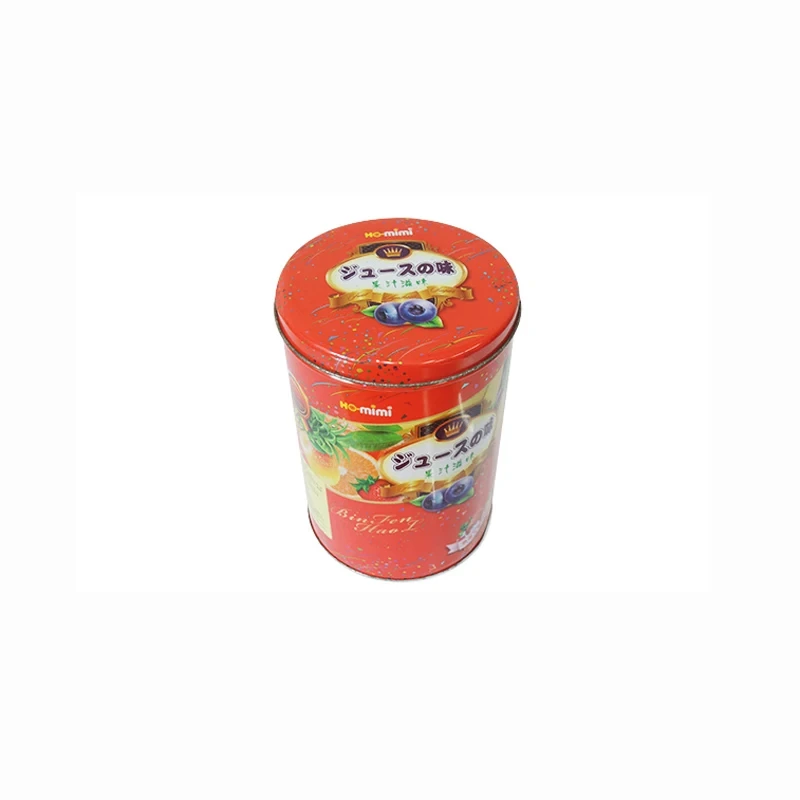 مربع قصدير معدني مستدير للبسكويت ملفات تعريف الارتباط Candy Snack Wine Chocolate - شعار تخصيص العميل 1