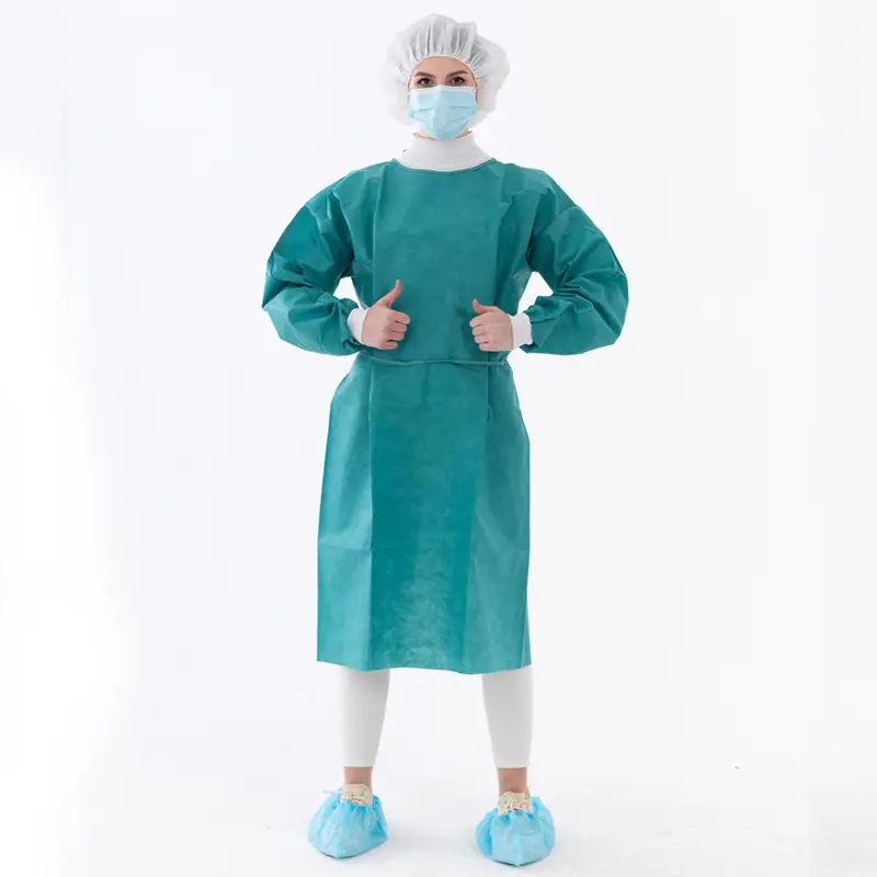 Manufacturer Supply Disposable Sterile Reinforced Hospital Clothes Aami Level 2 Non Woven Doctor Nurse Medical Surgical Gown 1