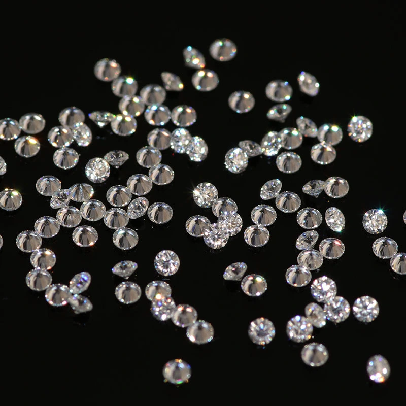 Wholesale Gem Small 0.7-3 1mm 2mm Synthetic Round Super White Flawless Gra Vvs1 D Color Diamond Loose Melee Diamonds Moissanite 1