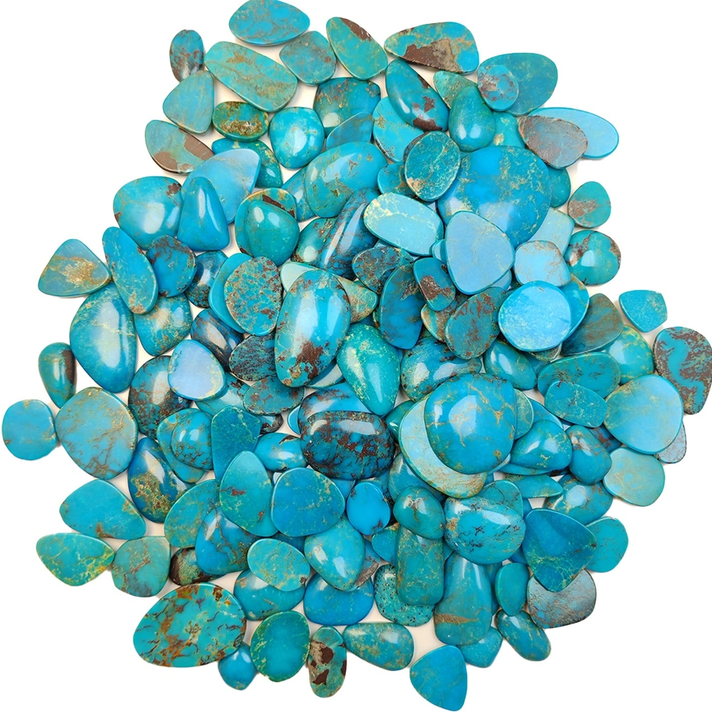 Natural Turquoise Cabochon Blue Free-shape Natural Stone Green Beads Loose Beads 1