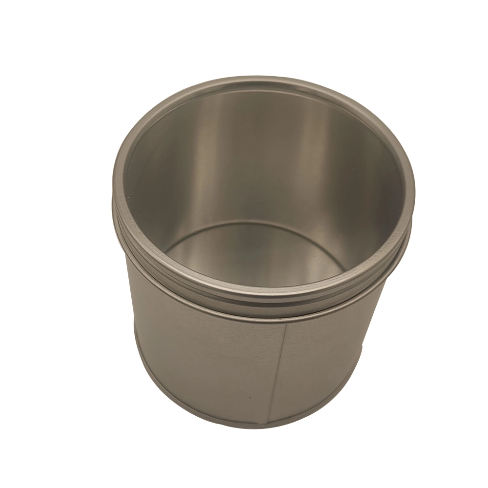 Round Tinplate Metal Boxes with Window Lid for Tea Coffee Food Candy Candle Cookie & More 1