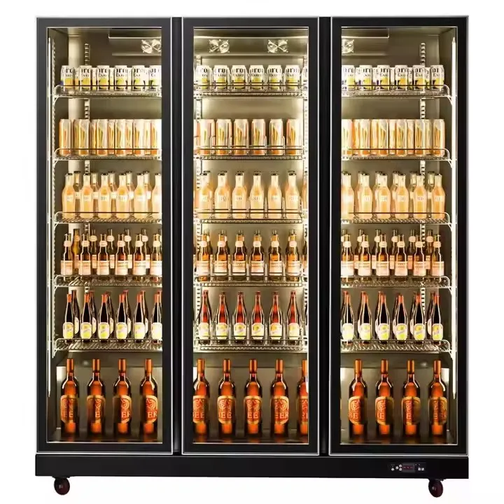 Refrigerador grande para enfriar cerveza, bebidas, vitrina de vidrio, refrigerador inteligente para bebidas 4