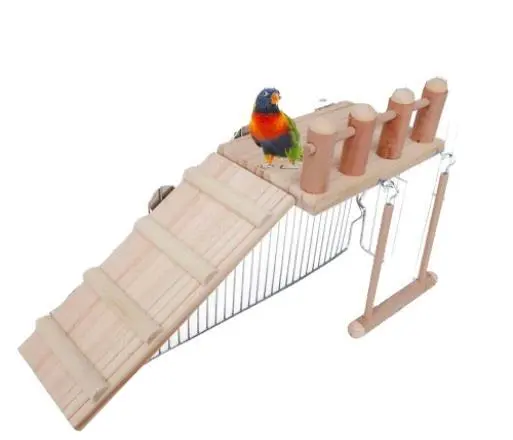 Wholesale Bird Perches Platform Swing Climbing Ladder Bird Toy Parrot Set With wood For Bird Playing-Xinchen 1
