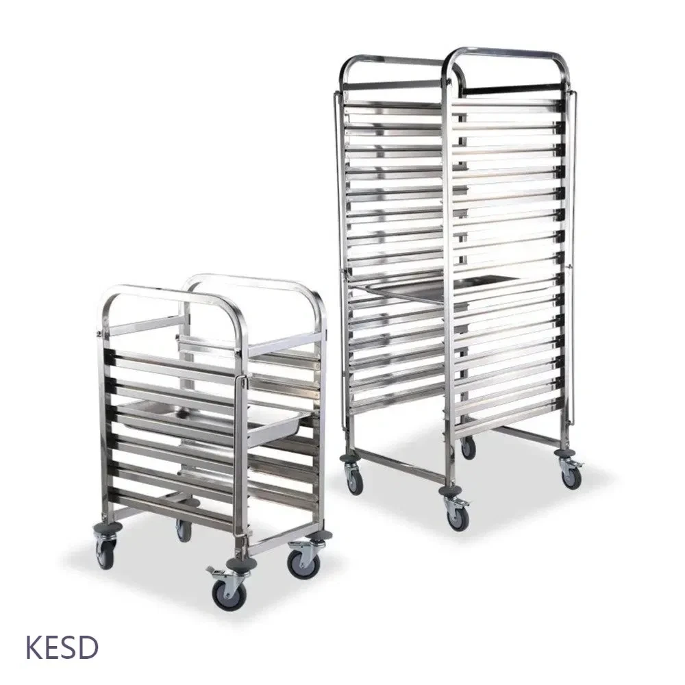 Stainless Steel Aluminum Bread Tray Cart for Bakery Delivery Hotel Suitable Bread Trolley 1