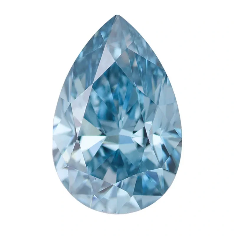 1.2ct Blue Color Pear Cut Shape Wholesale Igi Certificate Real Synthetic Diamonds Cvd Lab Grown Loose Diamond 1