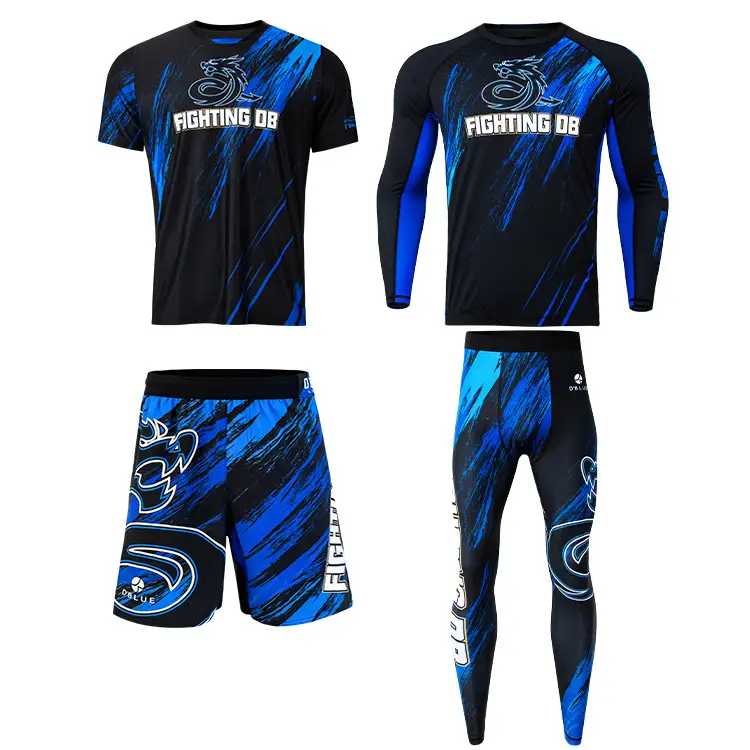 Custom Mens Sublimated Print Mma Short Bjj Rash Guard Set Ufc Grappling Shorts Martial Arts Wears Boxing Short Mma Shorts 1