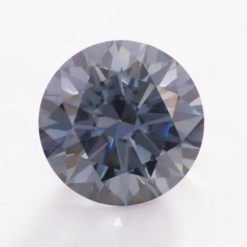 Dark Gray Moissanite Round Cut For Engagement Ring Wedding Ring Jewelry Brilliant Cut Gray Moissanite Vvs1 1