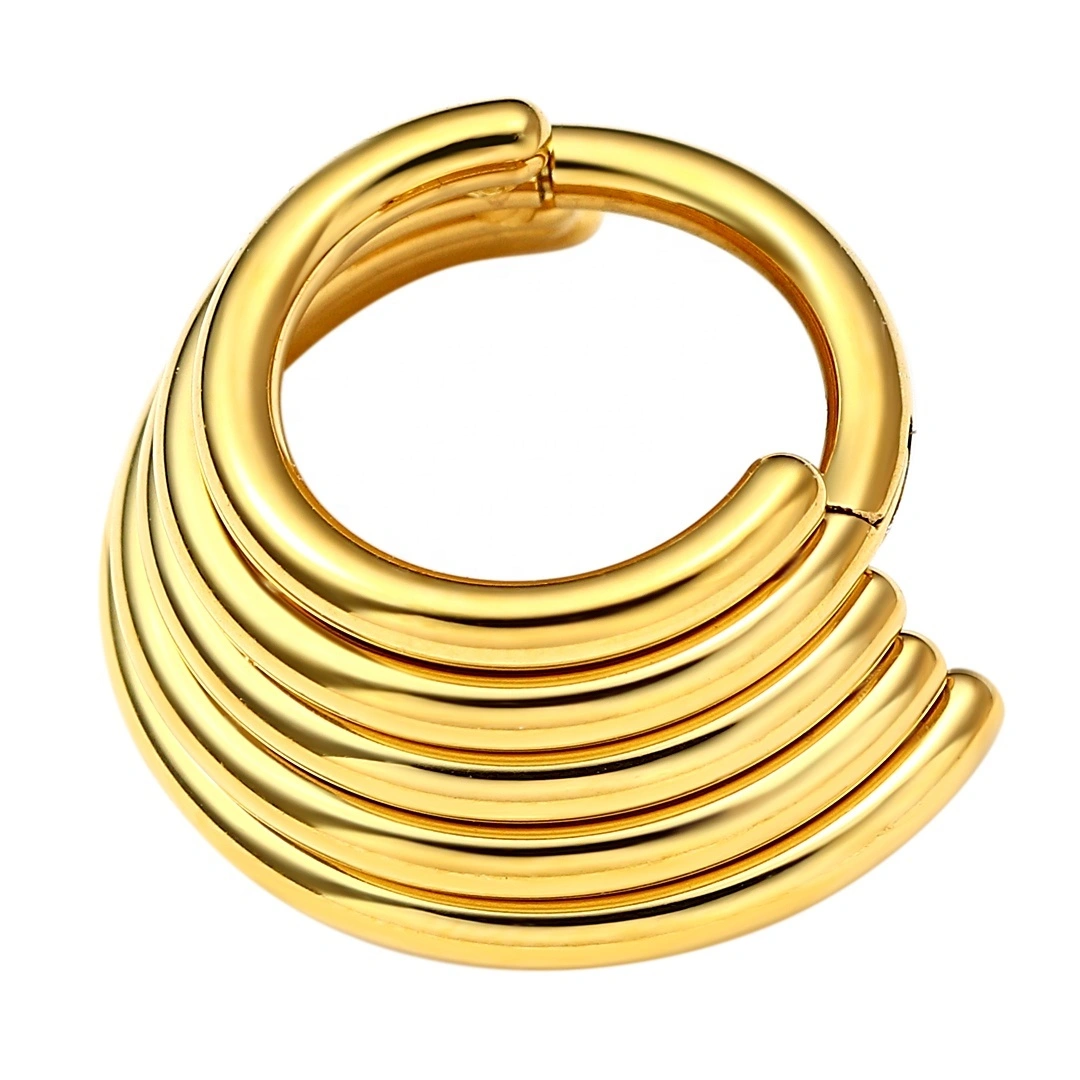 Eternal Metal Astm F136 Titanium Hinged Segment Clicker Ring Nose Piercing Jewelry 1