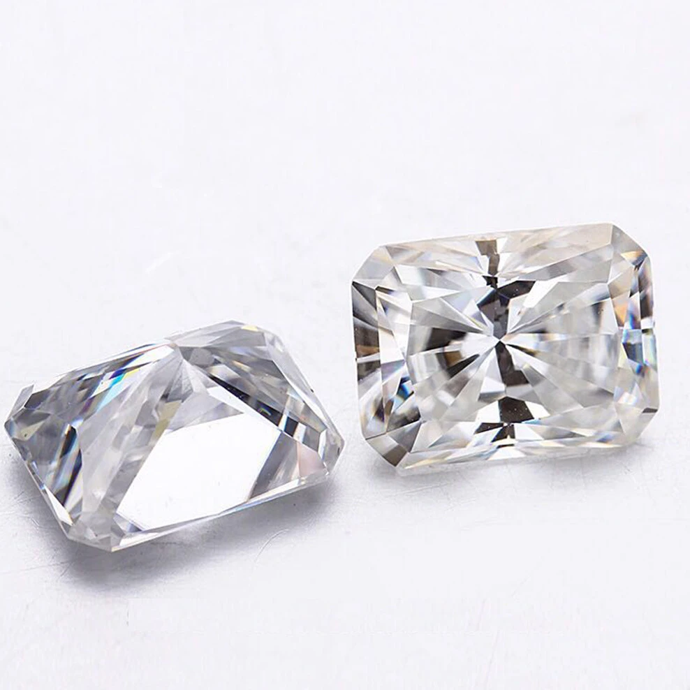 2 Carat 7x9mm Melee Radiant Cut Vvs1 Lab Grown White E Colorless Moissanite Wholesale 1
