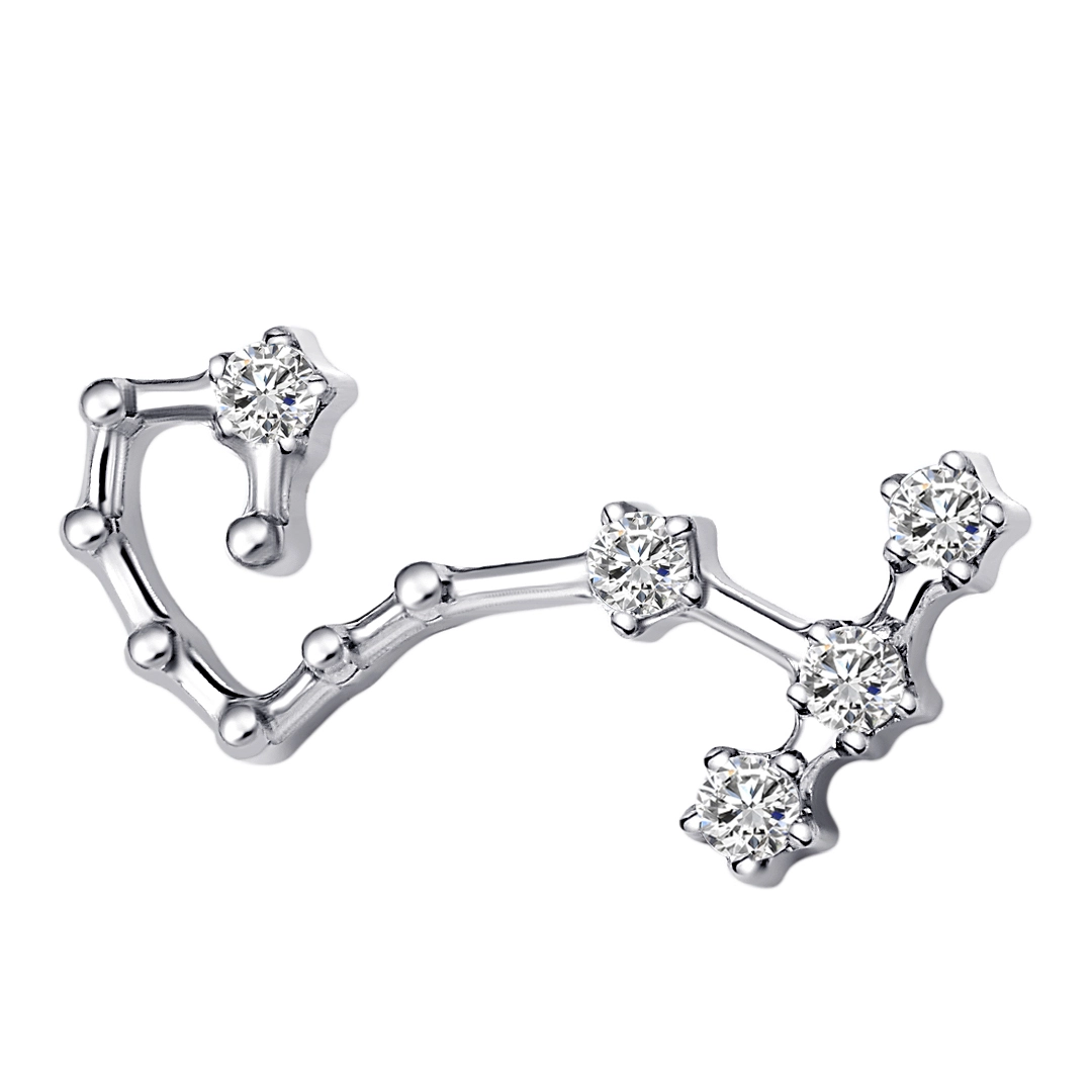 Eternal Metal Astm F-136 Titanium 12 Horoscopes Romantic Taurus Cancer Scorpio Internally Threaded Labret Piercing Jewelry 1